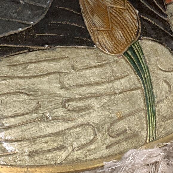 Vintage Kingfisher Enamel & Brass Bird Dish Decor Made In India - Picture 10 of 17